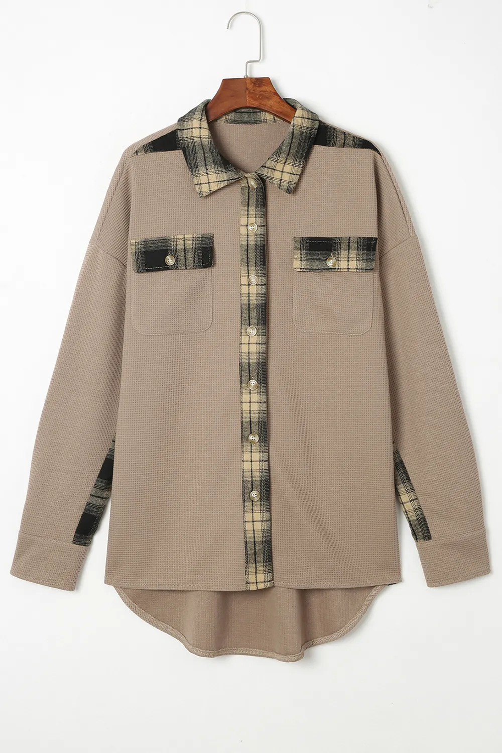 Plaid Button Down Collared Jacket, image 24