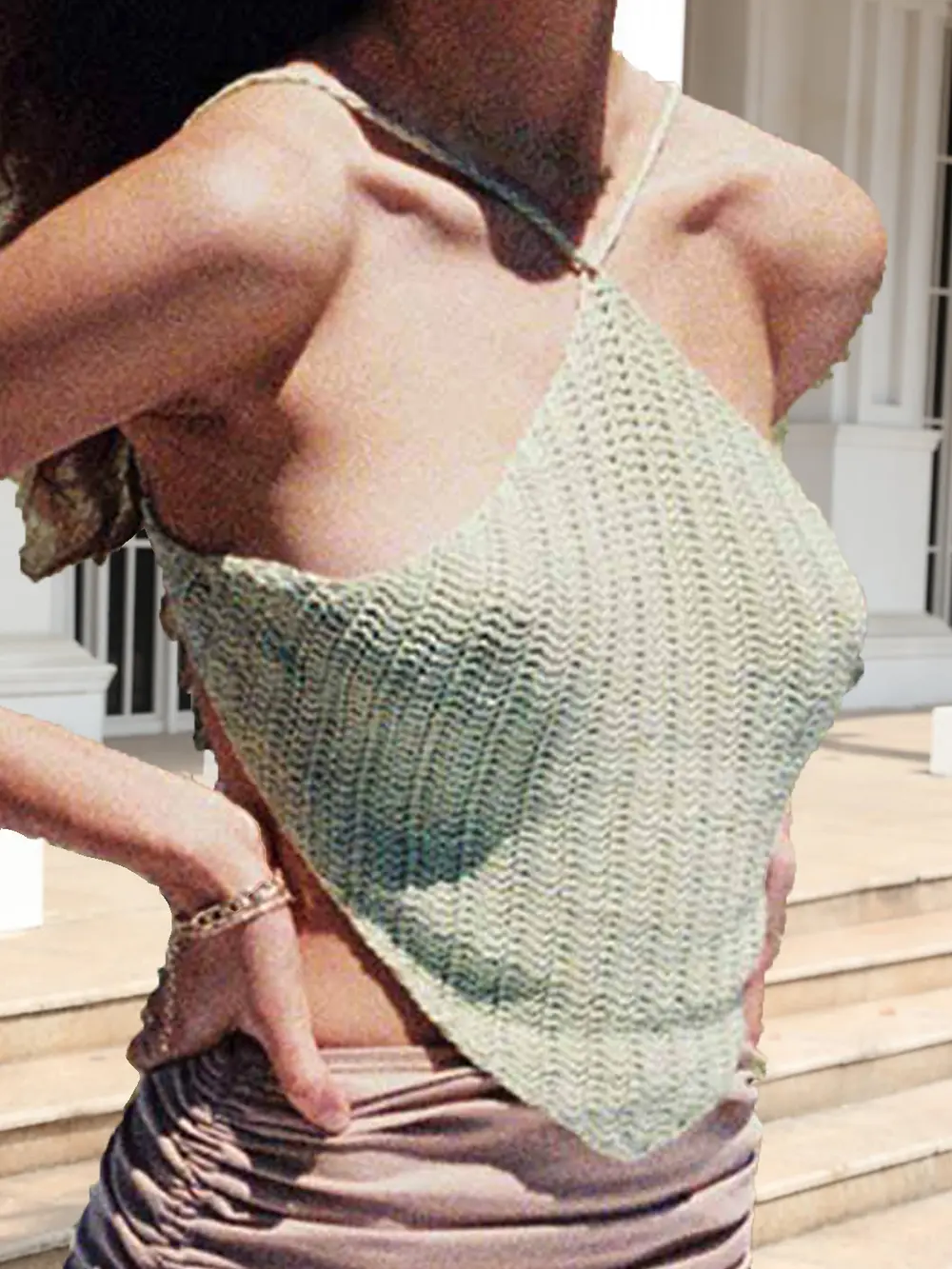 Tie Back Sleeveless Tank Top, image 2