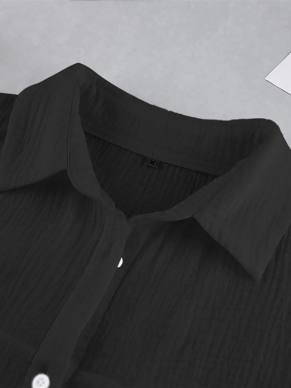 Texture Button Up Long Sleeve Shirt and Pants Set, image 12