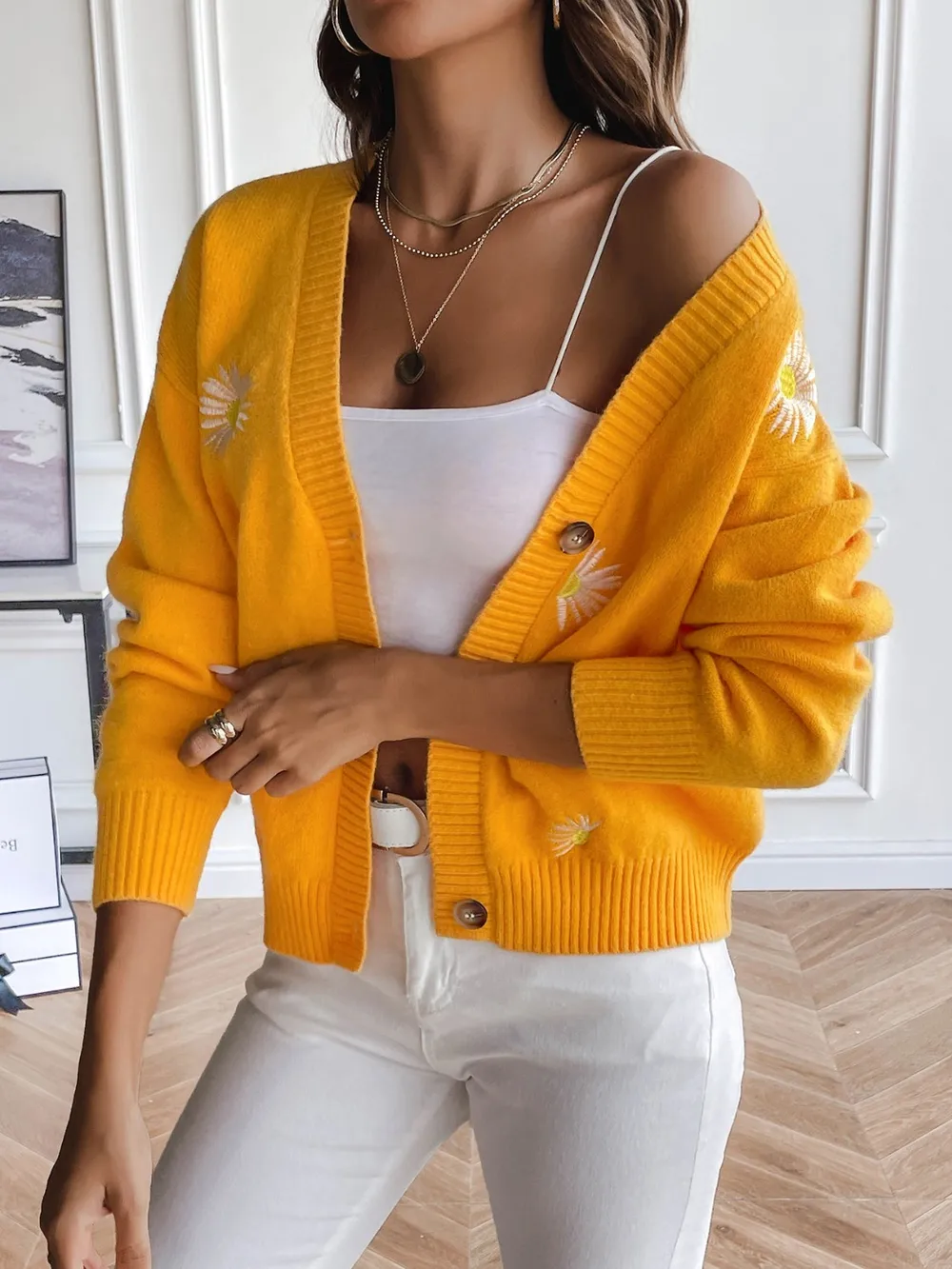 Floral Button Up Cardigan, image 12