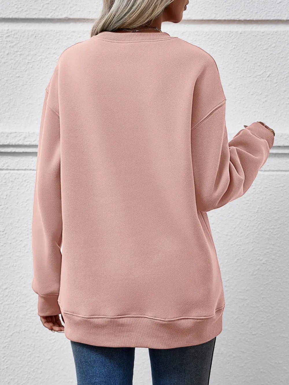 Graphic Round Neck Dropped Shoulder Sweatshirt, image 27