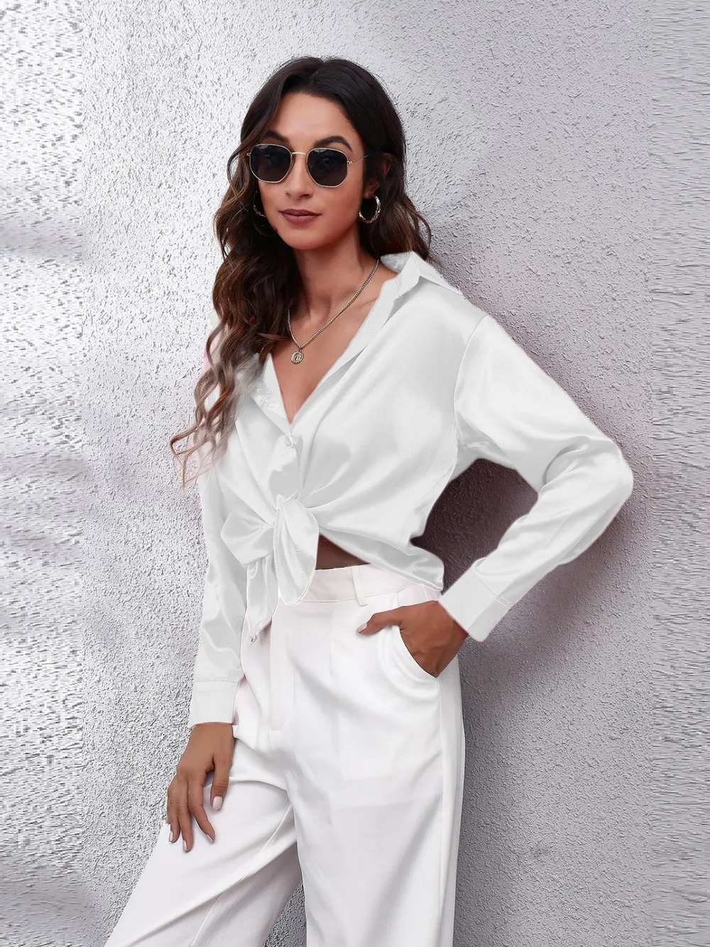 Button Up Collared Neck Long Sleeve Shirt, image 17