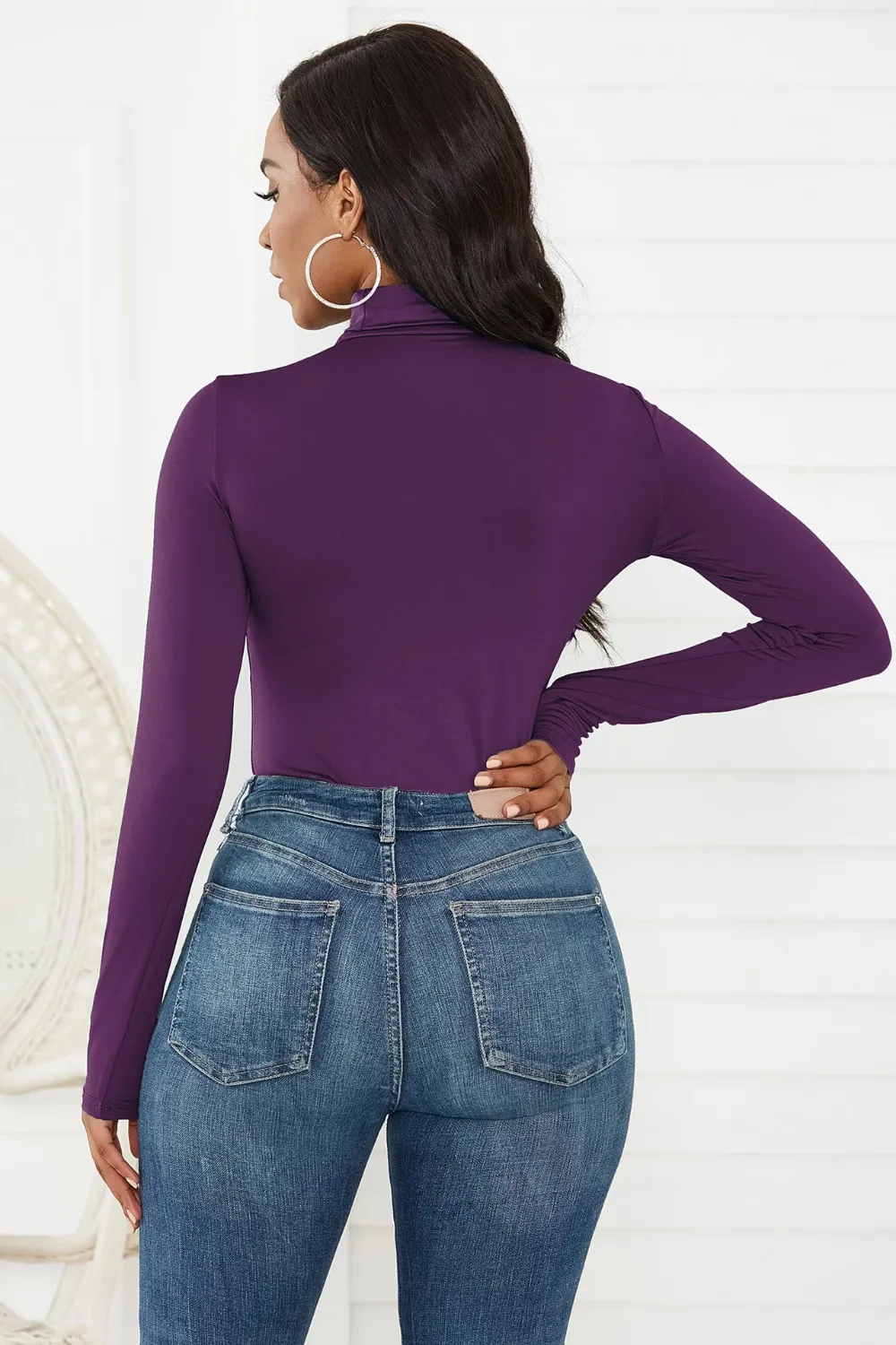 Turtleneck Long Sleeve Bodysuit, image 33