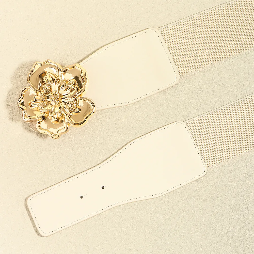 Flower Alloy Buckle Elastic Belt, image 5