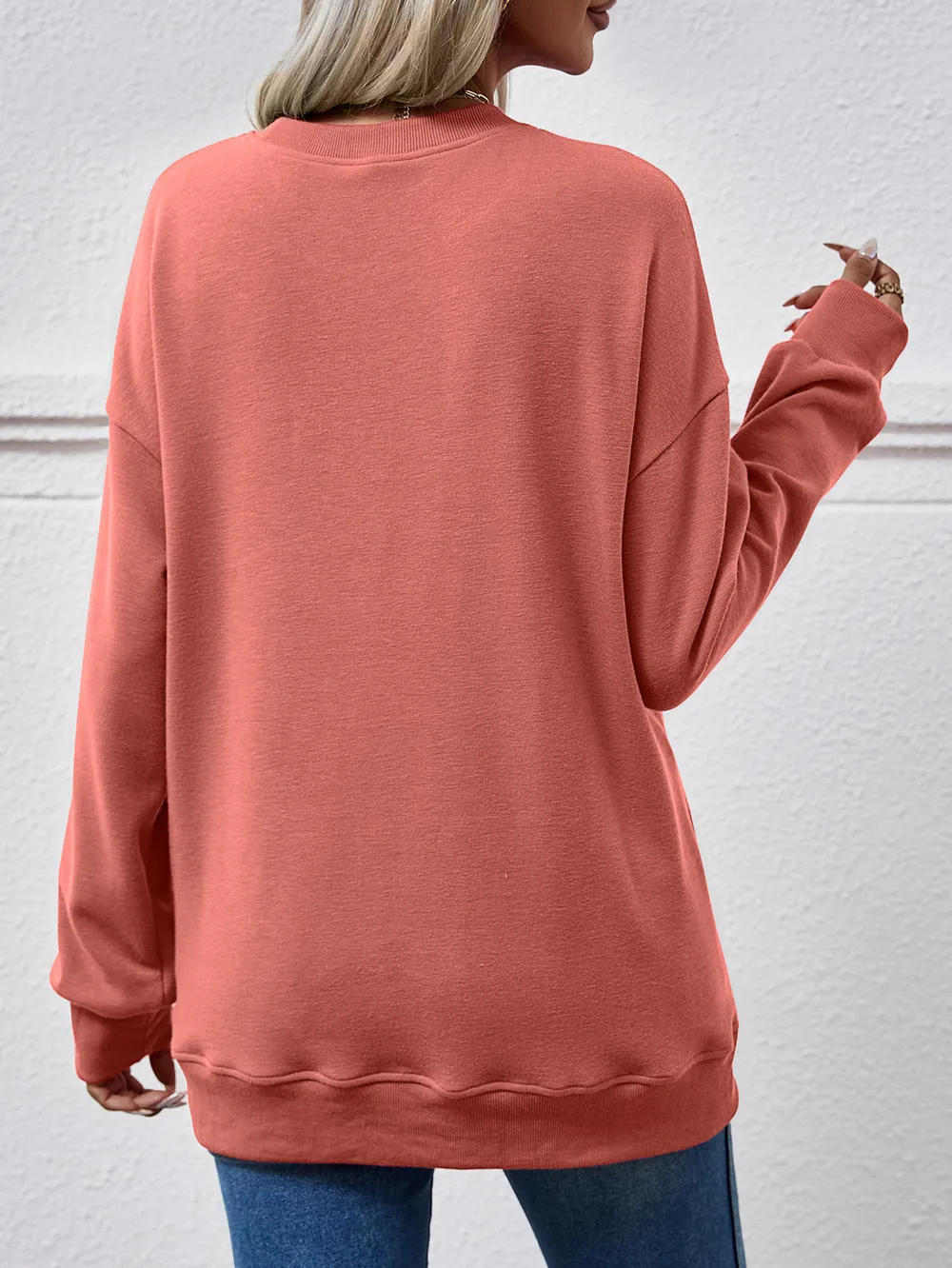 Dropped Shoulder Sweatshirt with Pockets, image 24