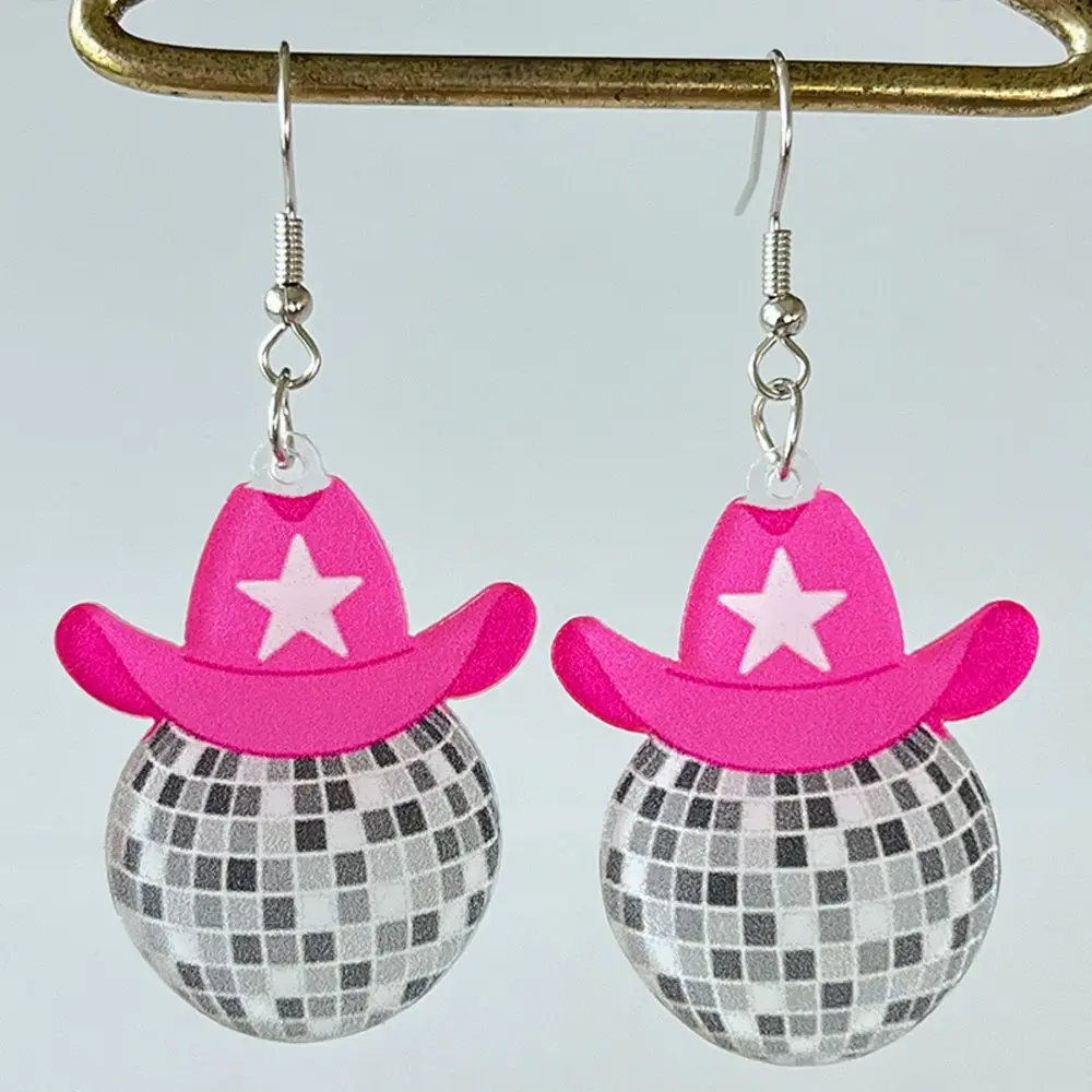 Geometric Shape Acrylic Dangle Earrings, image 3