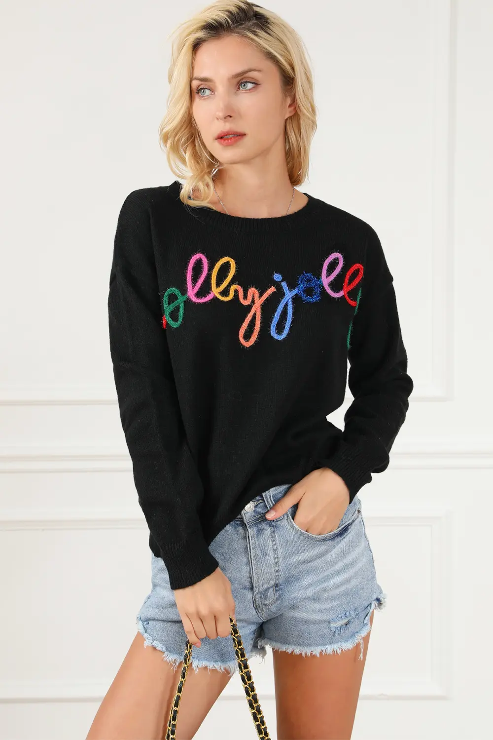 Round Neck Long Sleeve Sweater, image 3