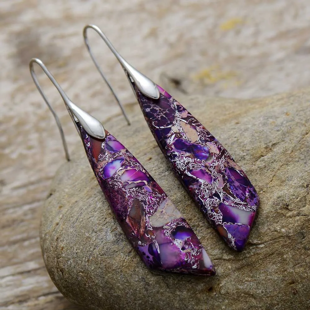 Gold-Plated Copper Dangle Earrings, image 3