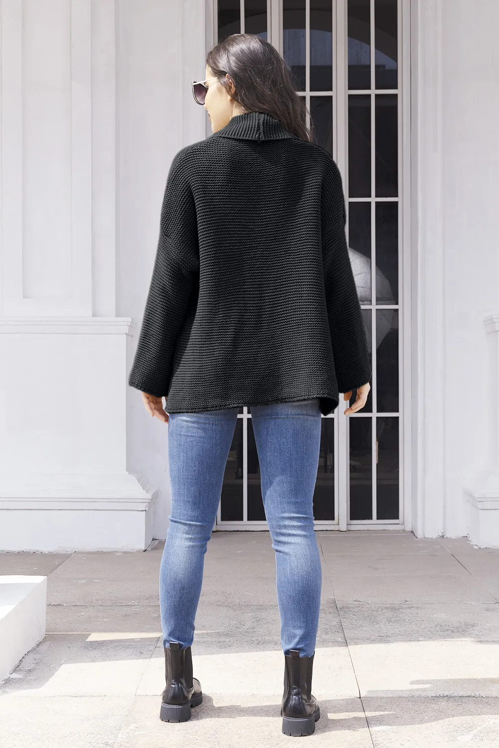 Tied Open Front Long Sleeve Cardigan, image 4