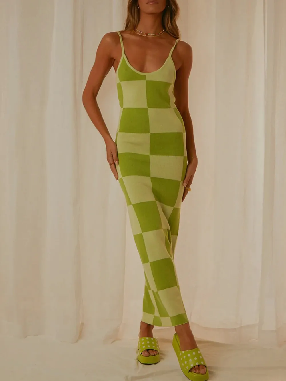 Spaghetti Strap Maxi Sweater Dress, image 8