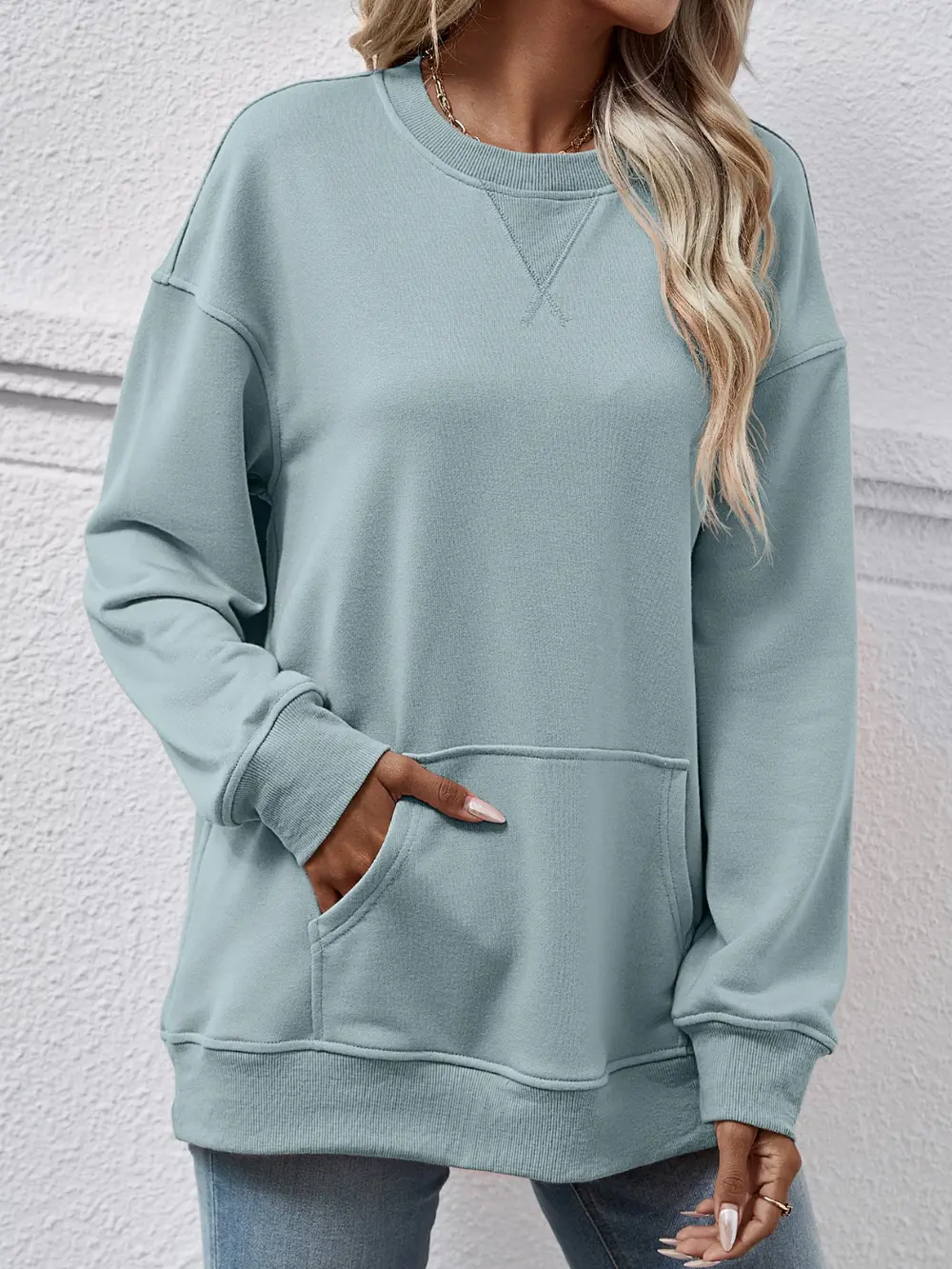 Round Neck Long Sleeve Sweatshirt, image 9