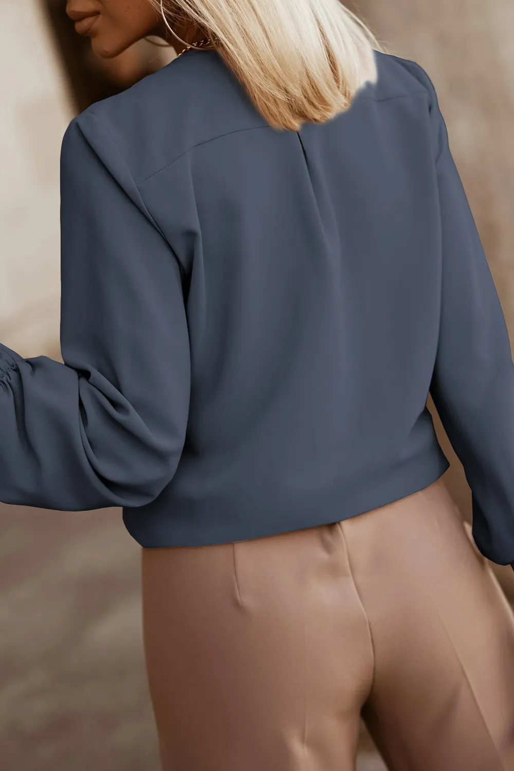 Button Up Round Neck Long Sleeve Shirt, image 26