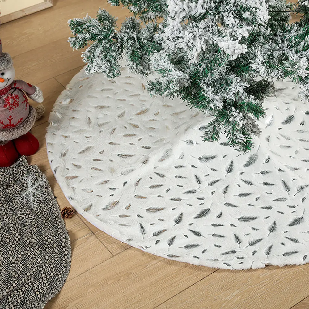 Feather Christmas Tree Skirt, image 5