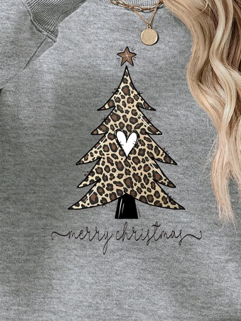 Christmas Tree Graphic Long Sleeve Sweatshirt, image 23