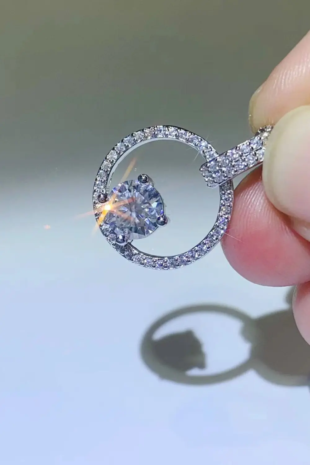 1 Carat Moissanite 925 Sterling Silver Necklace, image 6