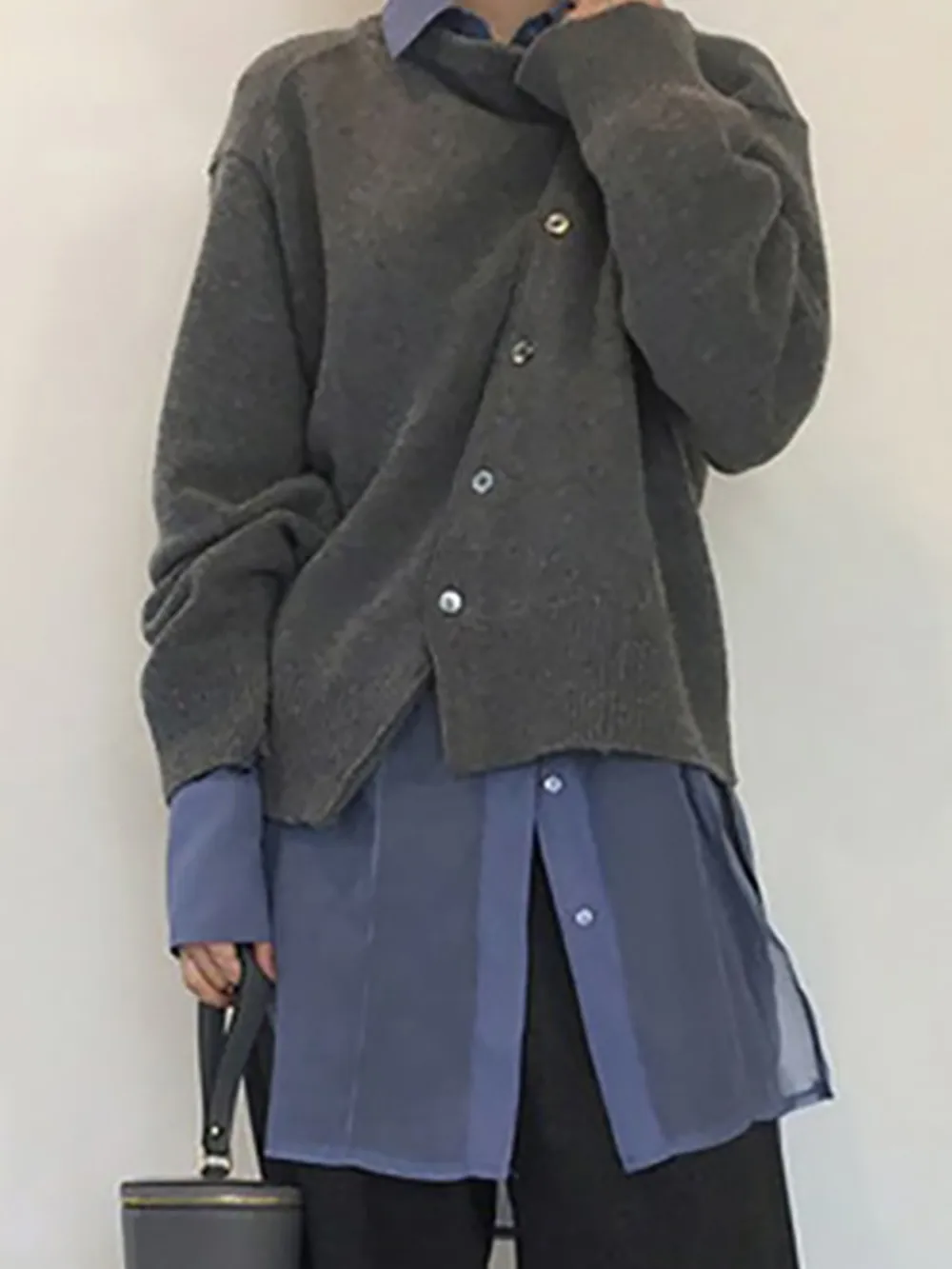Dropped Shoulder Buttoned Cardigan, image 13