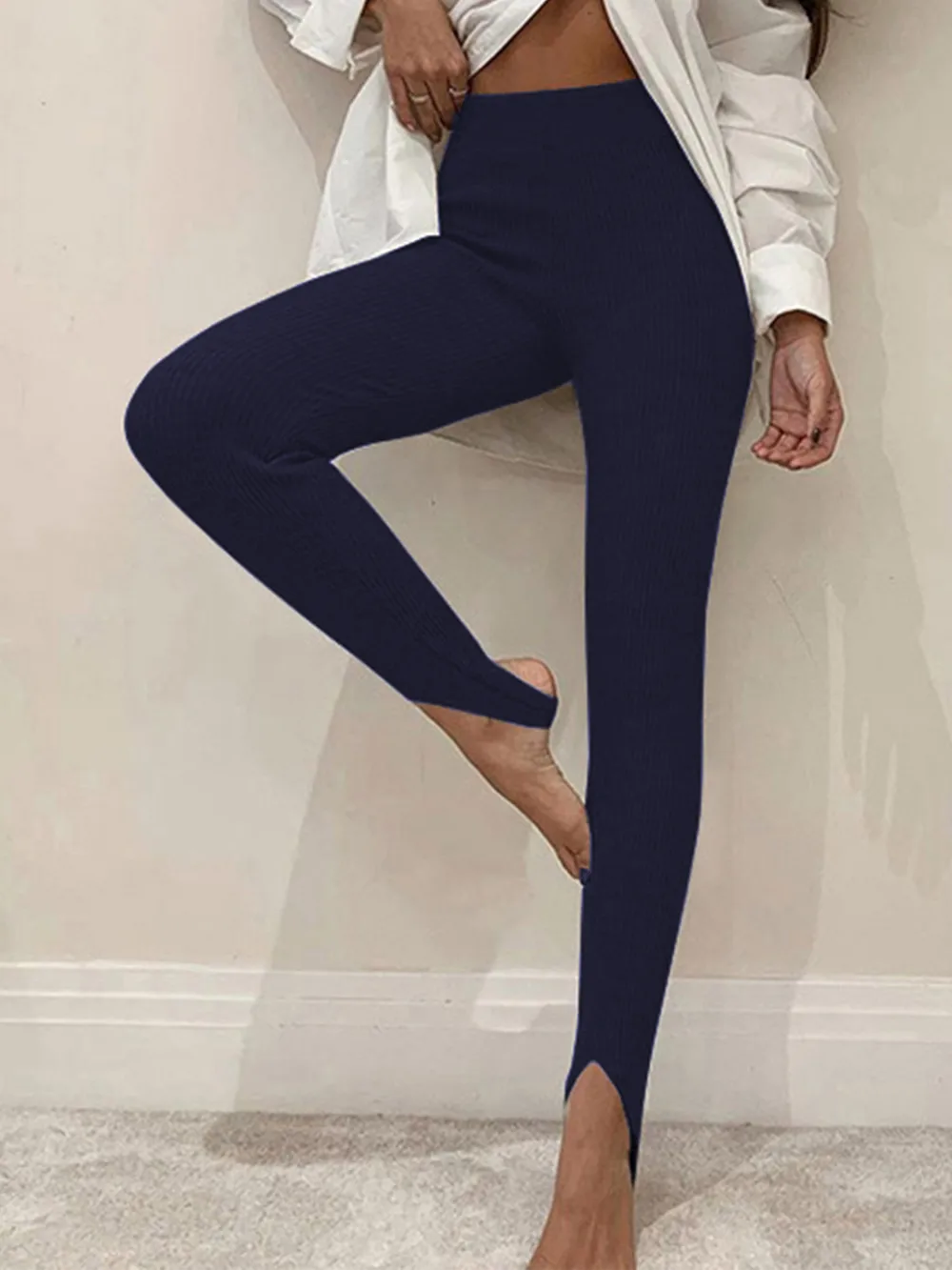 Ribbed Mid Waist Leggings, image 22