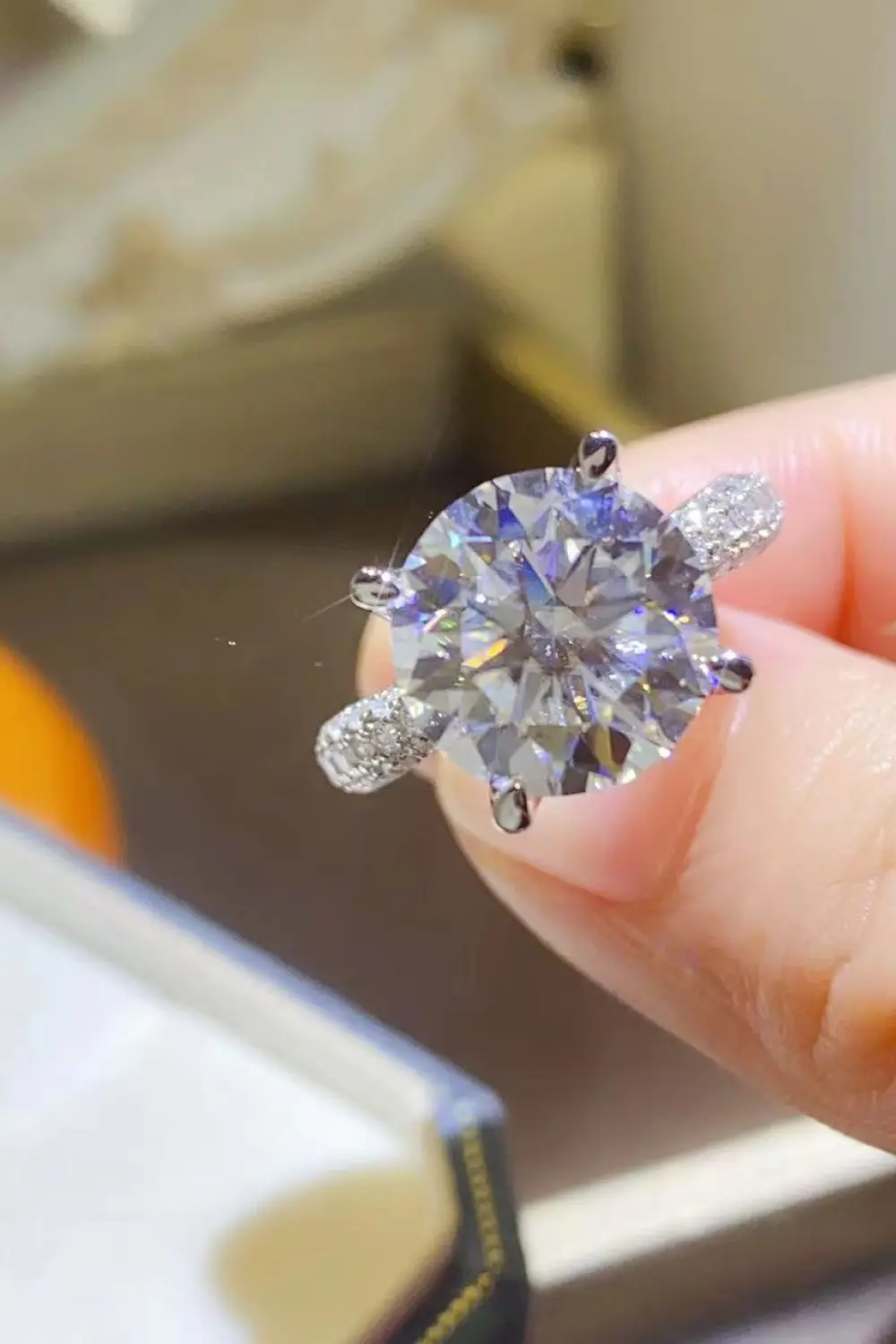 5 Carat Moissanite 925 Sterling Silver Ring, image 3