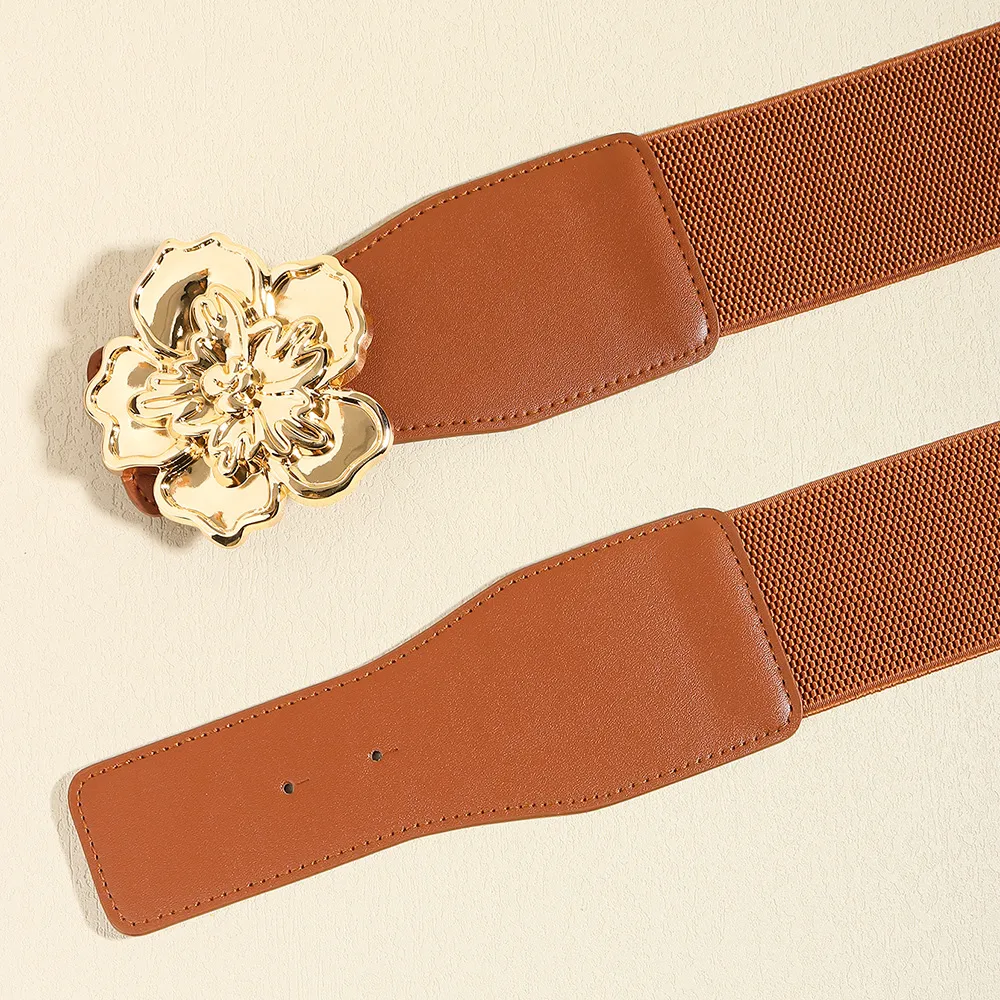 Flower Alloy Buckle Elastic Belt, image 8