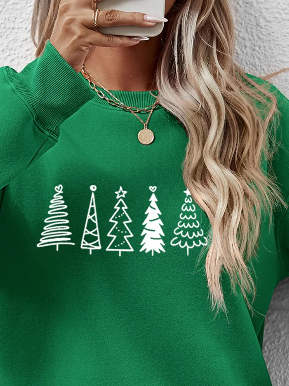 Christmas Tree Graphic Drop Shoulder Sweatshirt, image 24