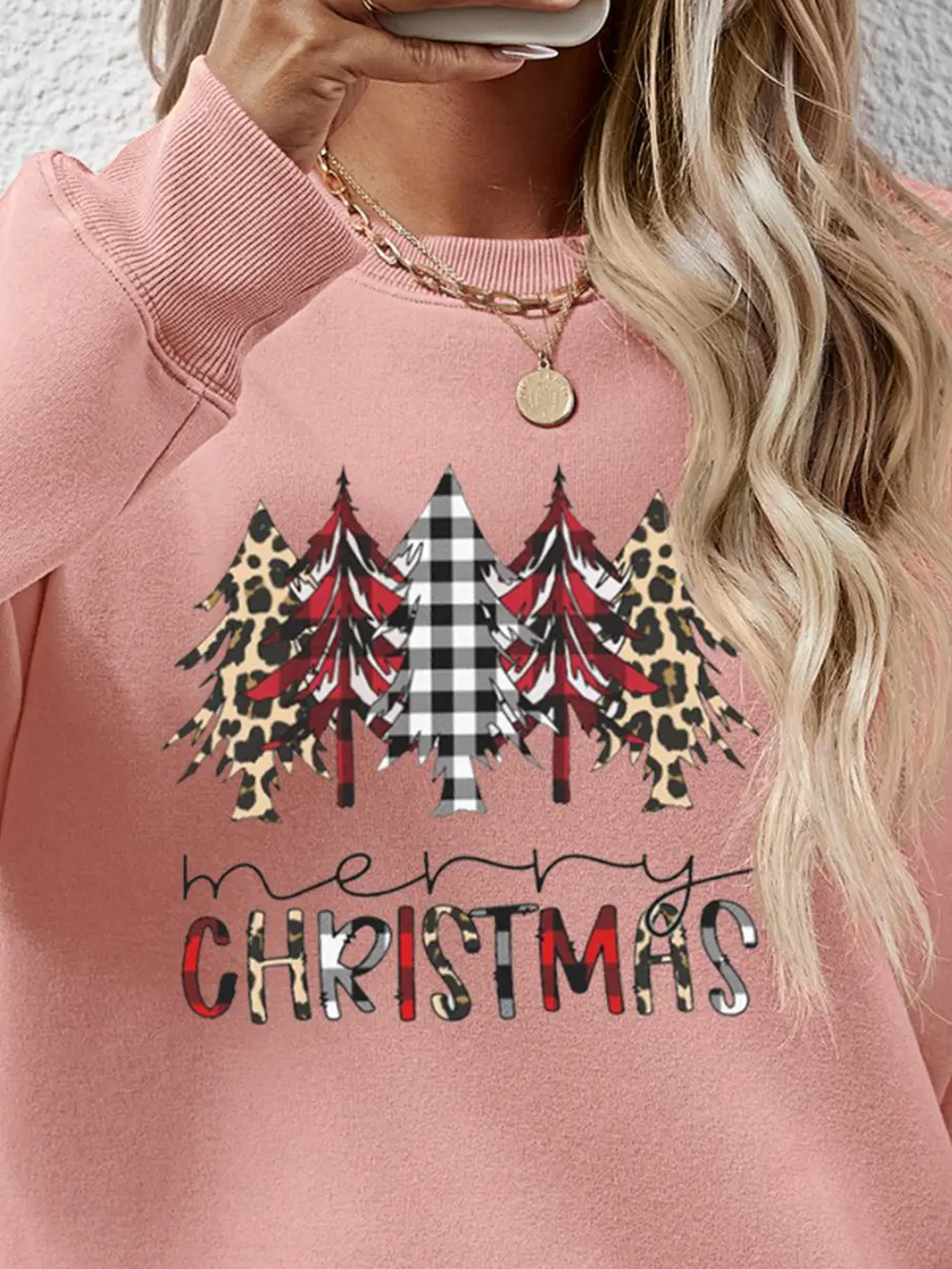 MERRY CHRISTMAS Round Neck Long Sleeve Sweatshirt, image 23