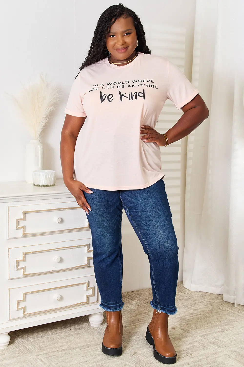 Slogan Graphic Cuffed T-Shirt, image 8