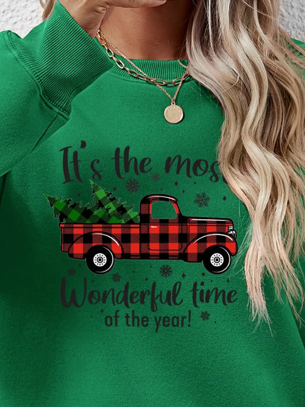Graphic Round Neck Long Sleeve Sweatshirt, image 26