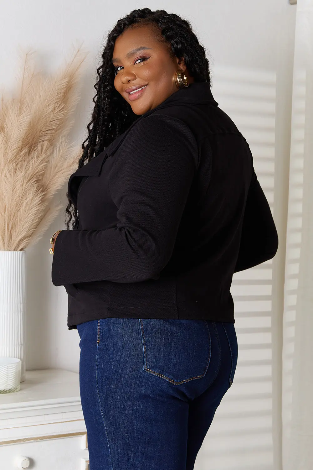 Full Size Zip-Up Jacket with Pockets, image 5