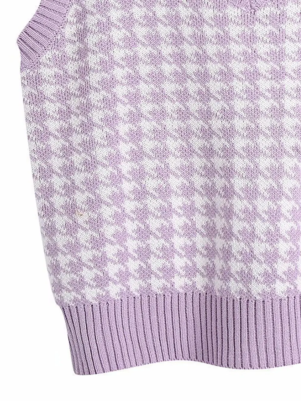 Houndstooth V-Neck Sweater Vest, image 23