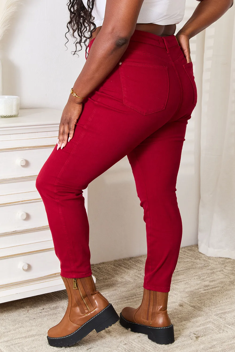 Full Size High Waist Tummy Control Skinny Jeans, image 7