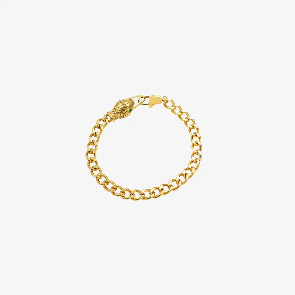 Snake Head Chain Titanium Steel Bracelet, image 4