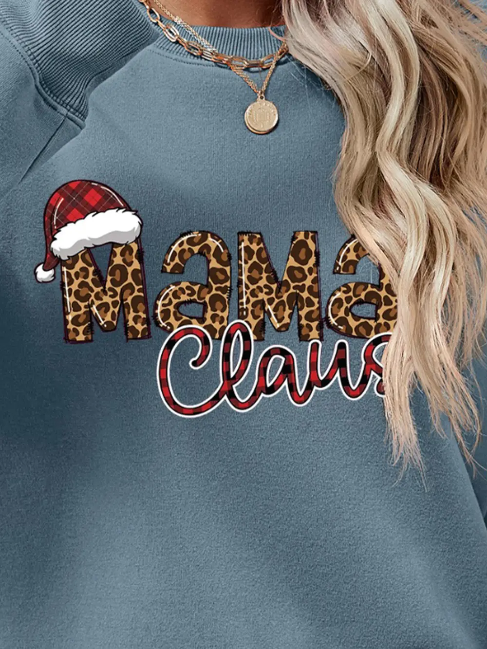 Round Neck Letter Graphic Long Sleeve Sweatshirt, image 6