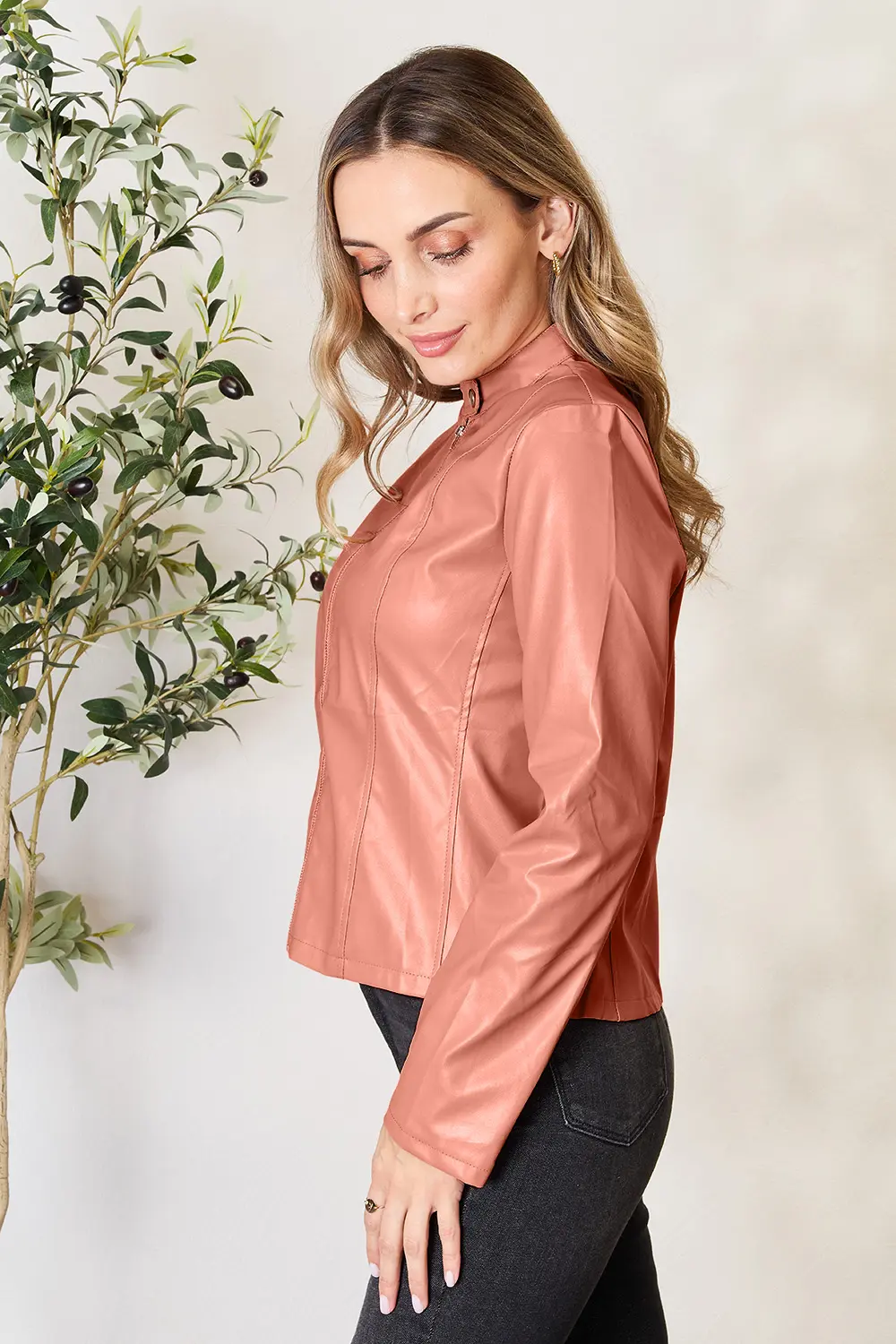 Mock Neck Zip Up Jacket, image 28