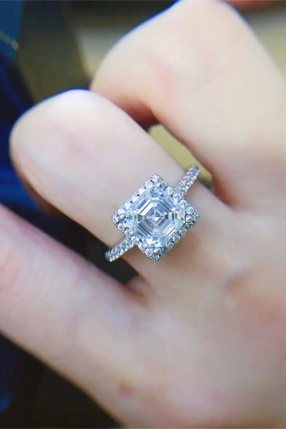 2 Carat Moissanite 925 Sterling Silver Ring, image 3