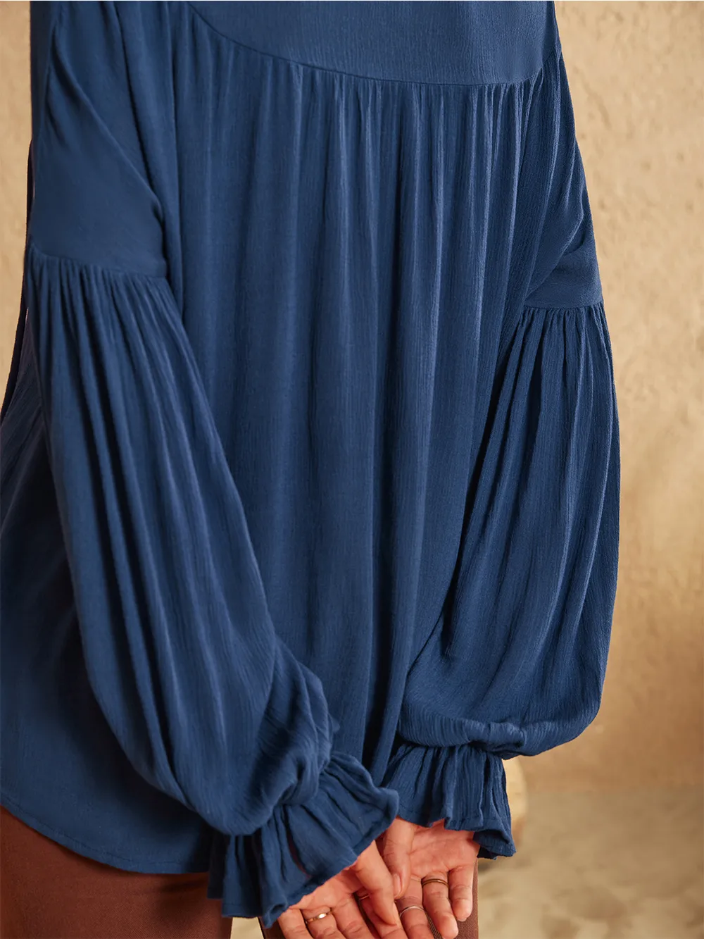 Tie Neck Long Sleeve Blouse, image 3