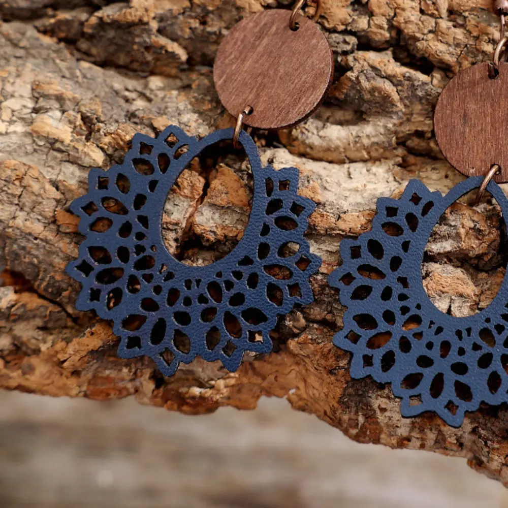 Geometric Cutout Dangle Earrings, image 12