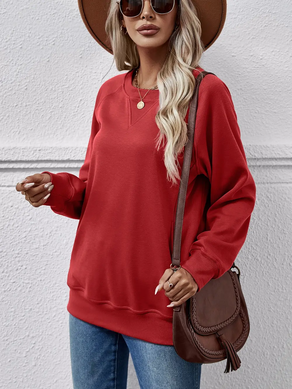 Round Neck Long Sleeve Sweatshirt, image 4