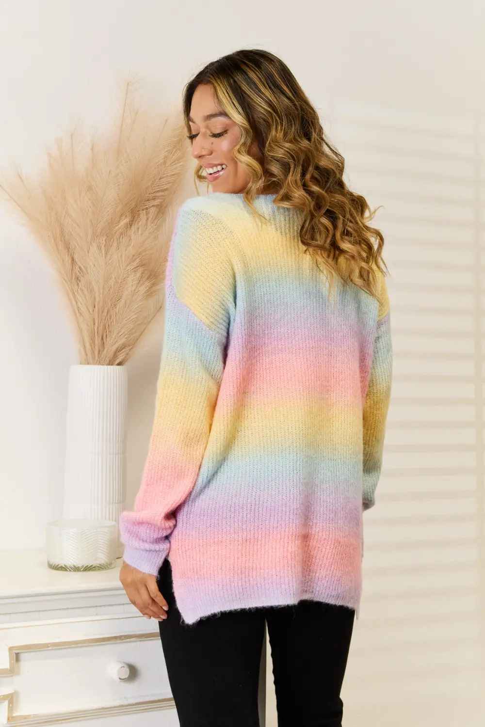 Gradient V-Neck Sweater, image 2