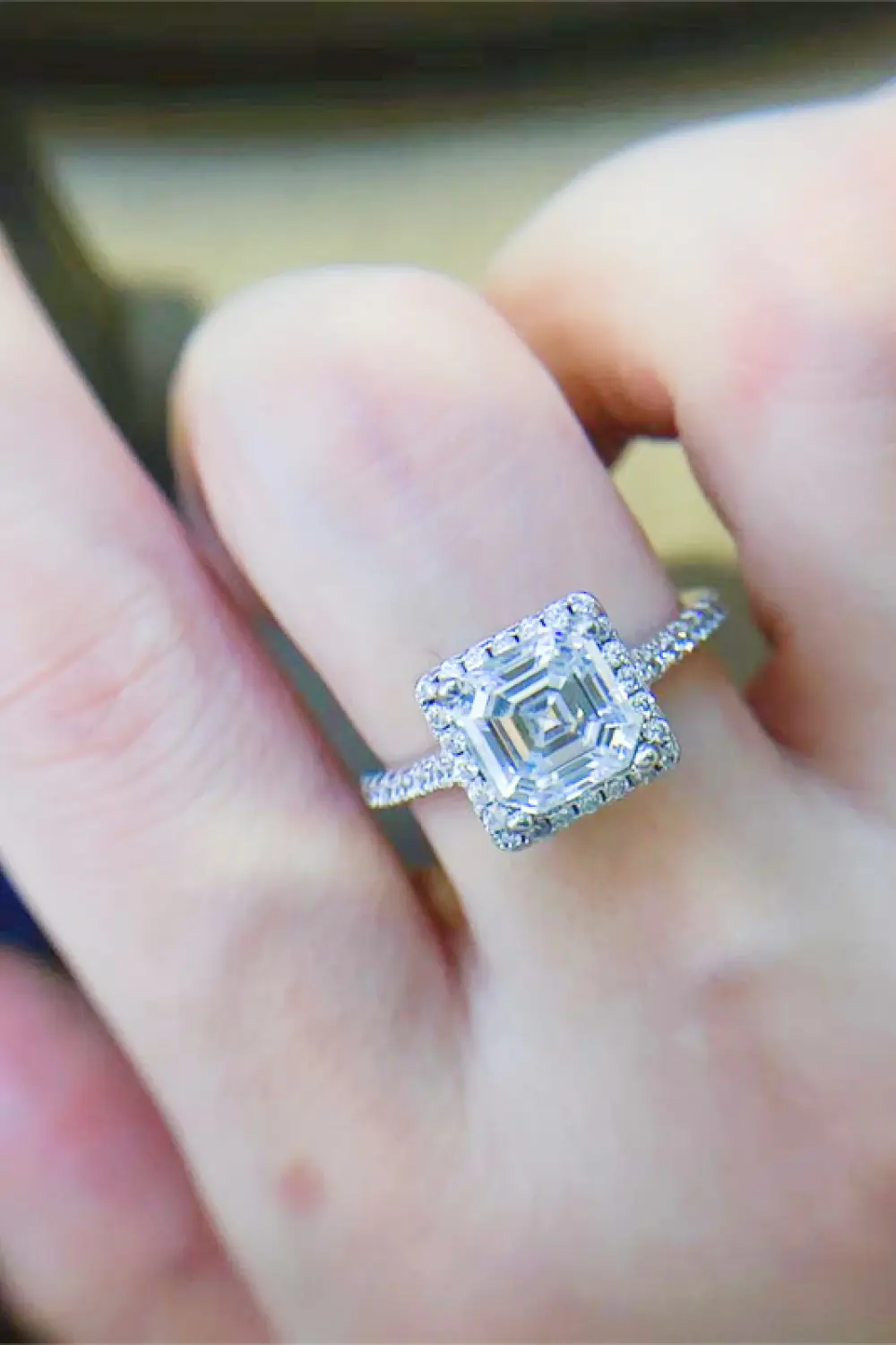 2 Carat Moissanite 925 Sterling Silver Ring, image 2