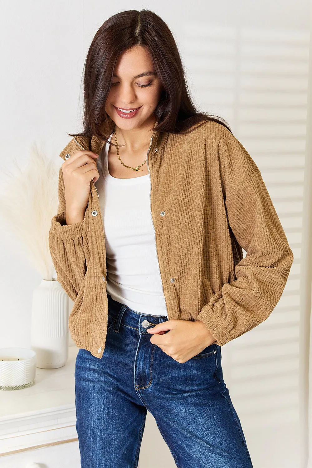 Long Sleeve Dropped Shoulder Jacket, image 5
