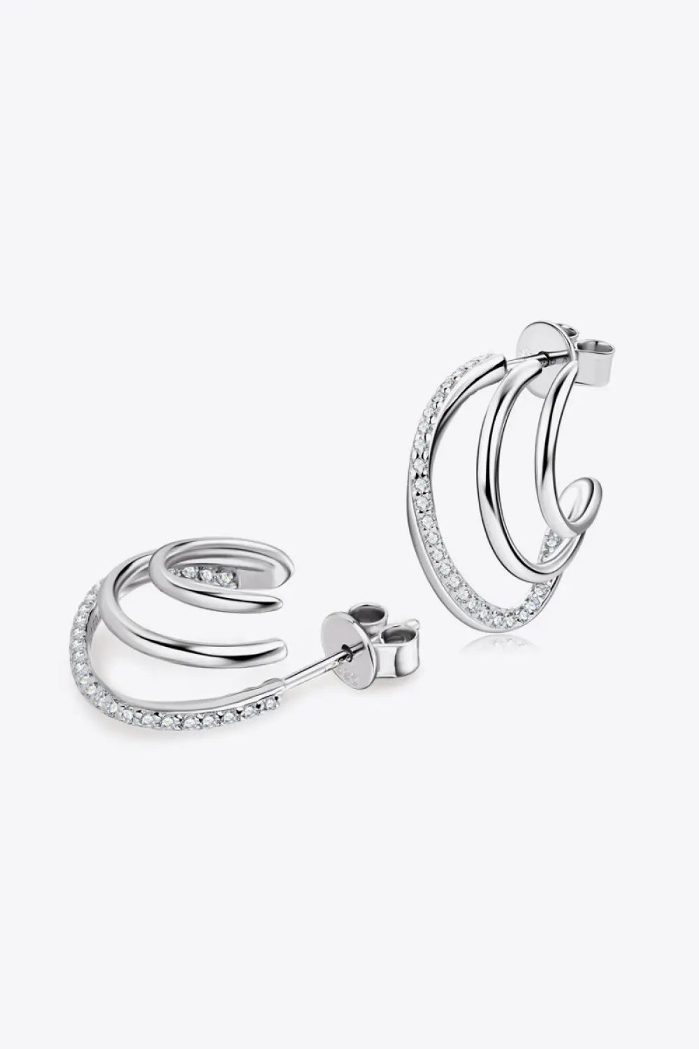 Moissanite 925 Sterling Silver Earrings, image 10