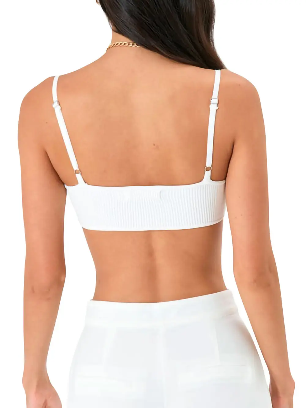 Scoop Neck Spaghetti Strap Bra, image 3