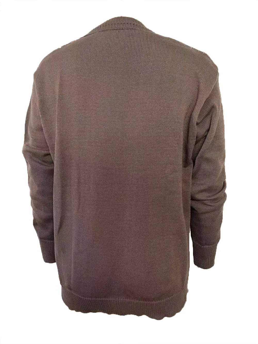 Geometric V-Neck Long Sleeve Sweater, image 3