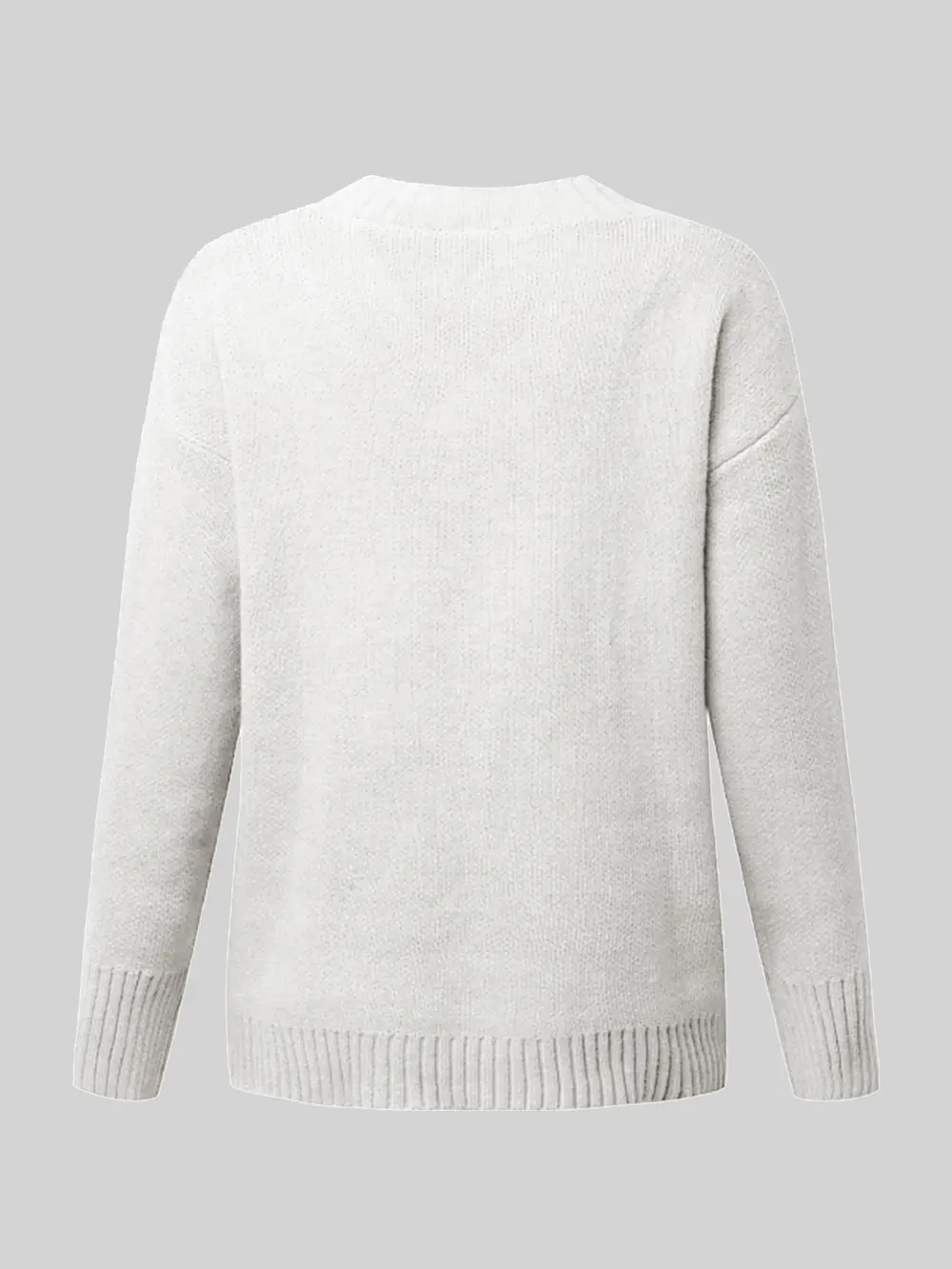 V-Neck Long Sleeve Knit Top, image 8