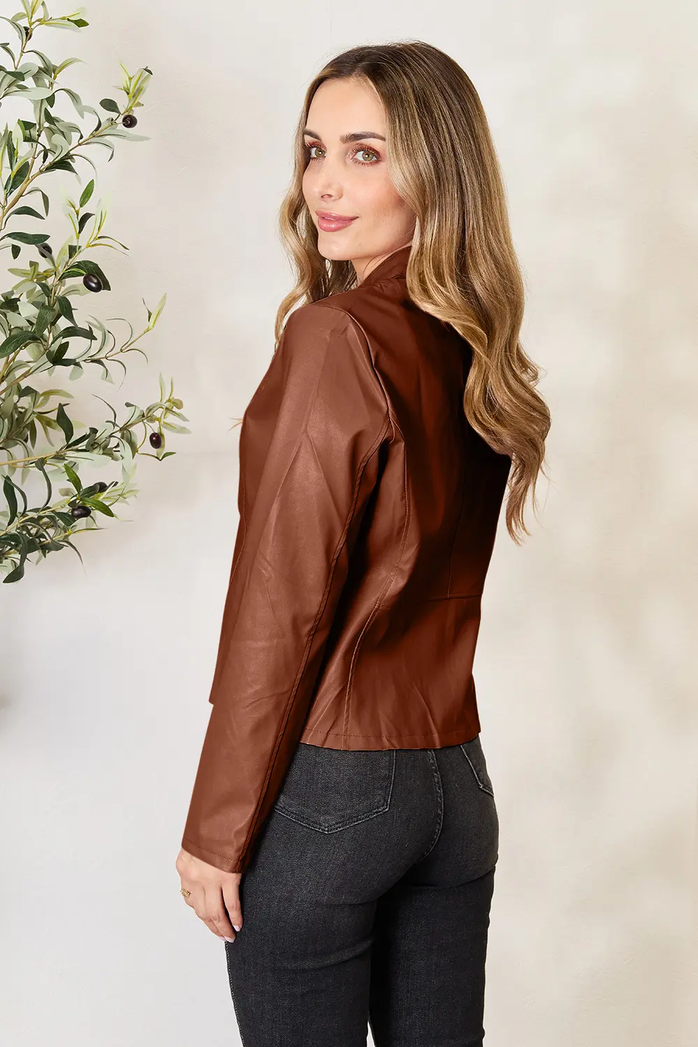 Mock Neck Zip Up Jacket, image 30