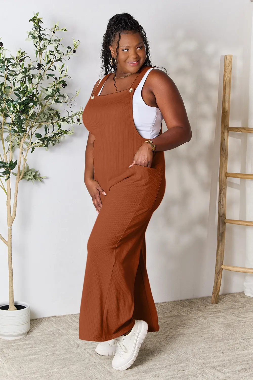 Full Size Wide Strap Overall with Pockets, image 19