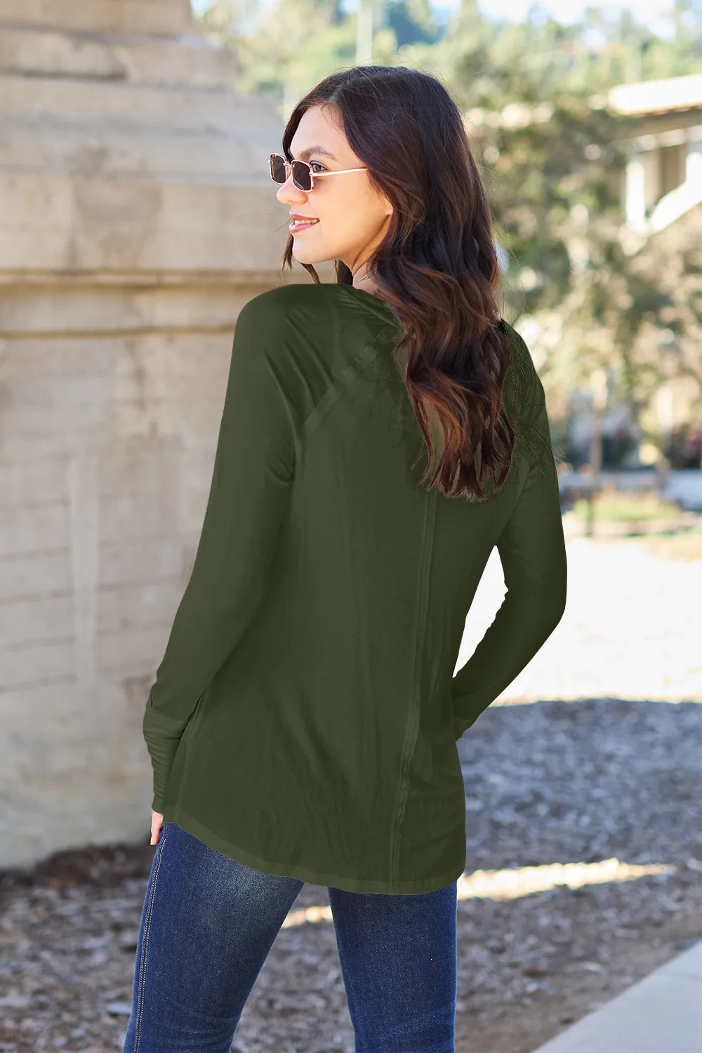 Full Size Round Neck Long Sleeve T-Shirt, image 19
