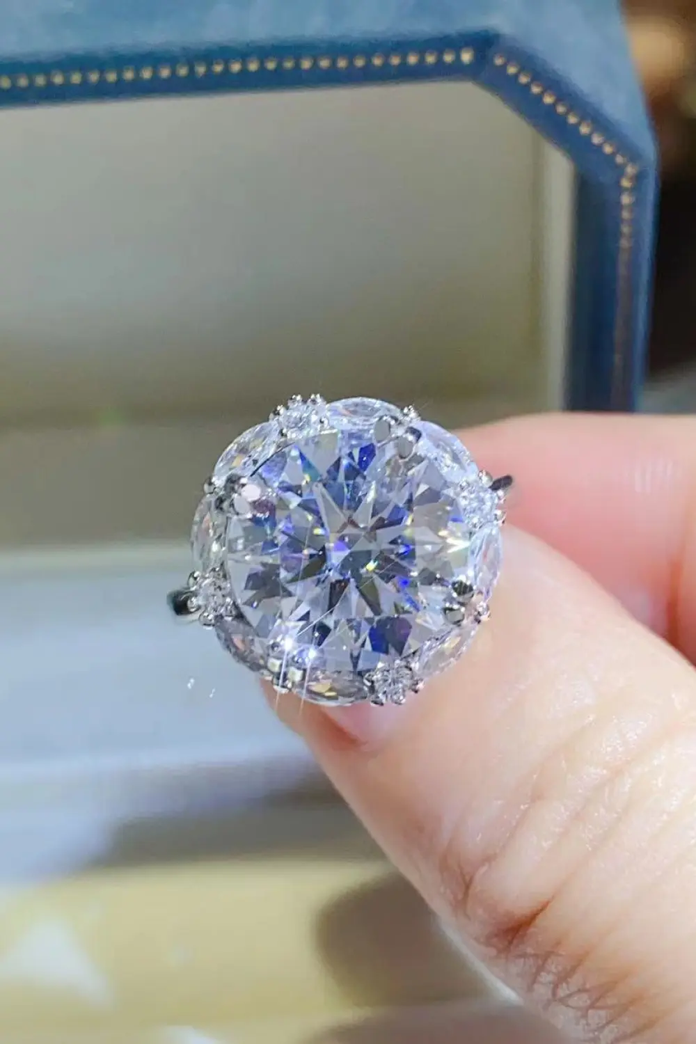 5 Carat Moissanite 925 Sterling Silver Ring, image 3