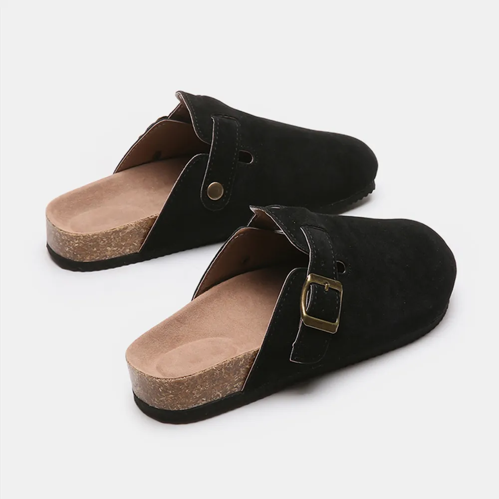 Suede Closed Toe Buckle Slide, image 21
