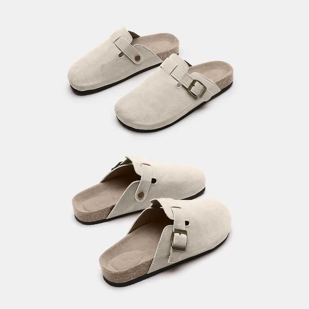 Suede Closed Toe Buckle Slide, image 22